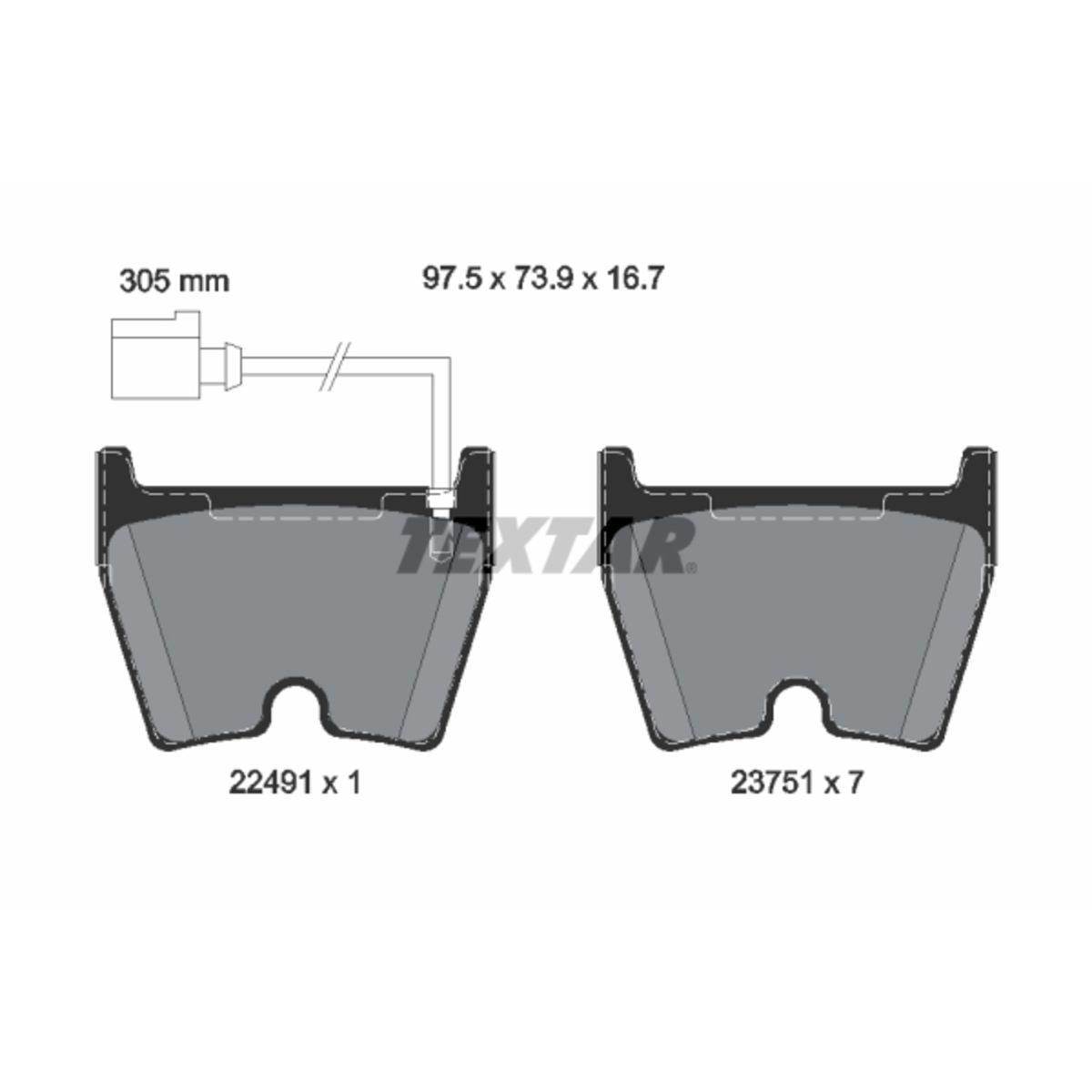 Jarrupalat, levyjarru TEXTAR 2249101
