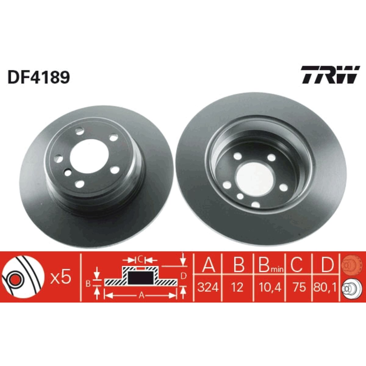 Jarrulevy TRW DF4189