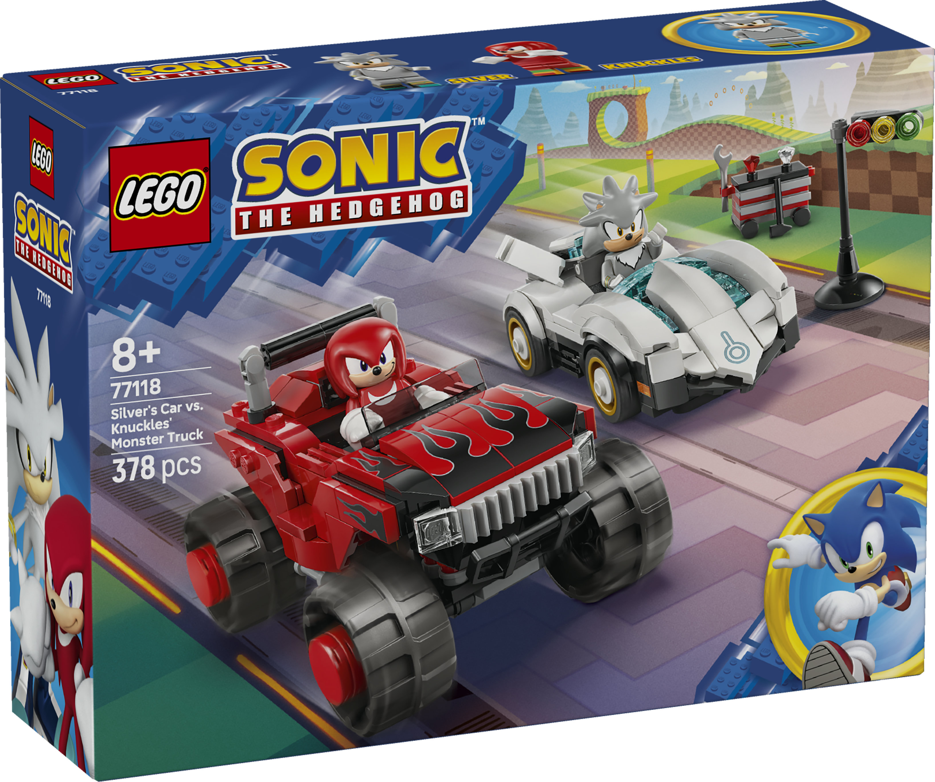 Silverin auto vastaan Knucklesin monsteriauto LEGO® Sonic (77118)