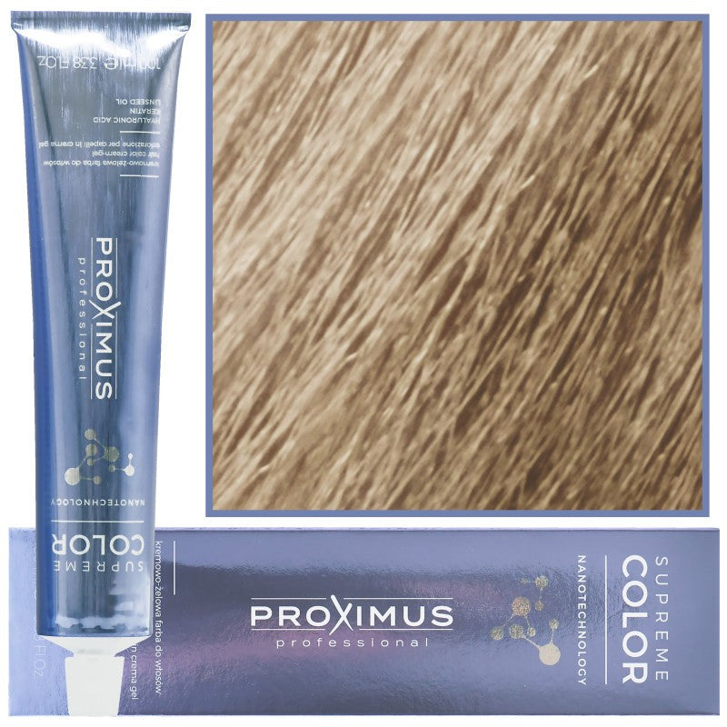 Proximus Supreme Color Nanotechnology Hiusväri 100ml 10,13 | Erittäin vaalea platinanvaalea tuhka kulta