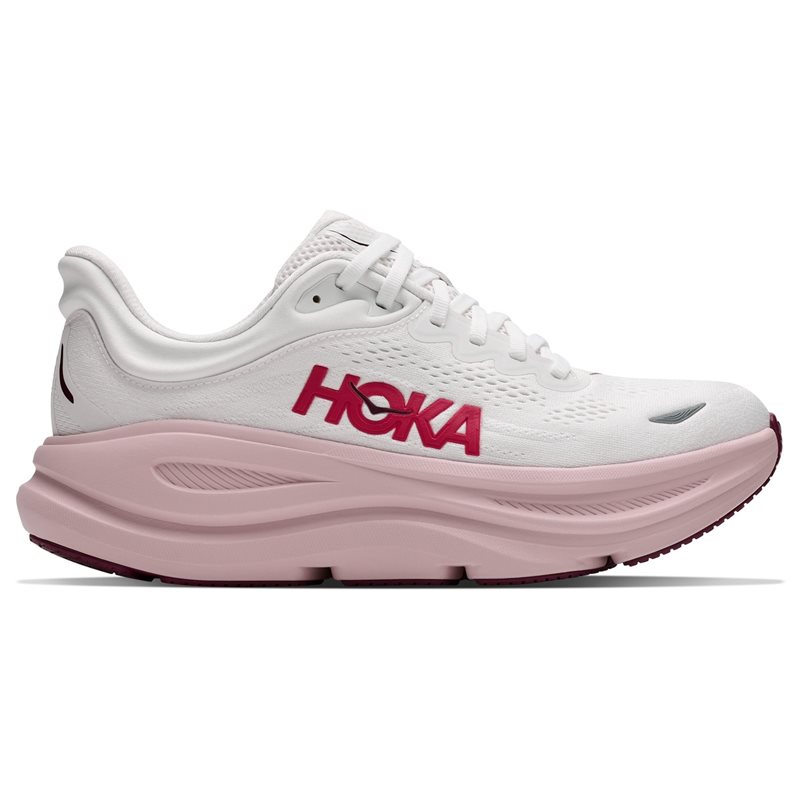 Hoka W Bondi 9 Wide White/Pink Opal - 41 1/3