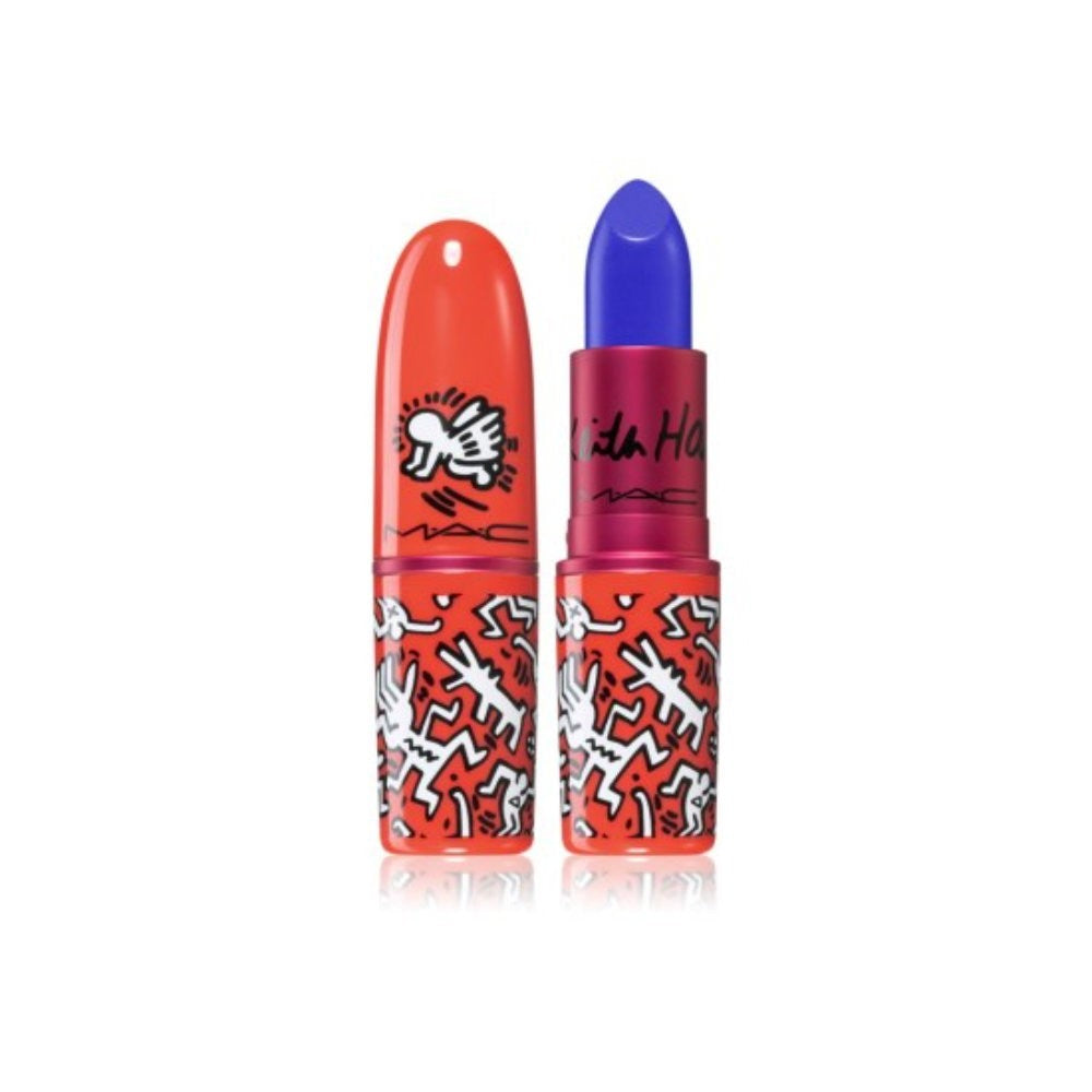 MAC Viva Glam X Keith Haring Pitkäkestoinen Voide Huulipuna Canal Blue 3g