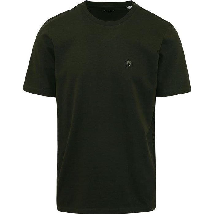 KnowledgeCotton Apparel Loke Badge Tee Forrest Night - XXL