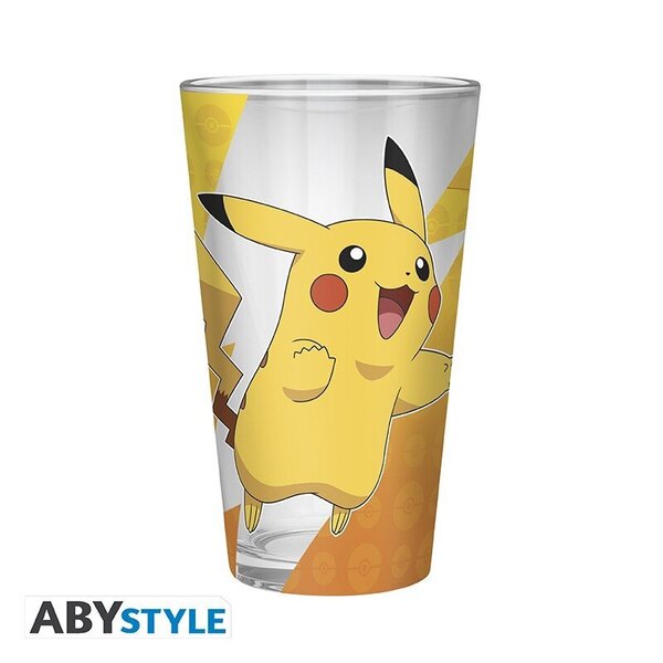 ABYstyle - POKEMON Large Glass Premium Pikachu foil - Lasi
