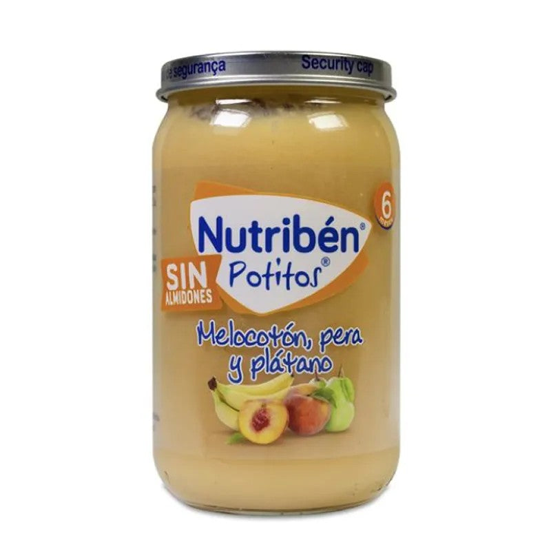Persikka, päärynä ja banaani purkissa Nutribén 235 g