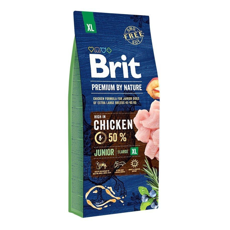Brit Premium by Nature Junior XL Chicken, Koiran kuivaruoka, 15 kg