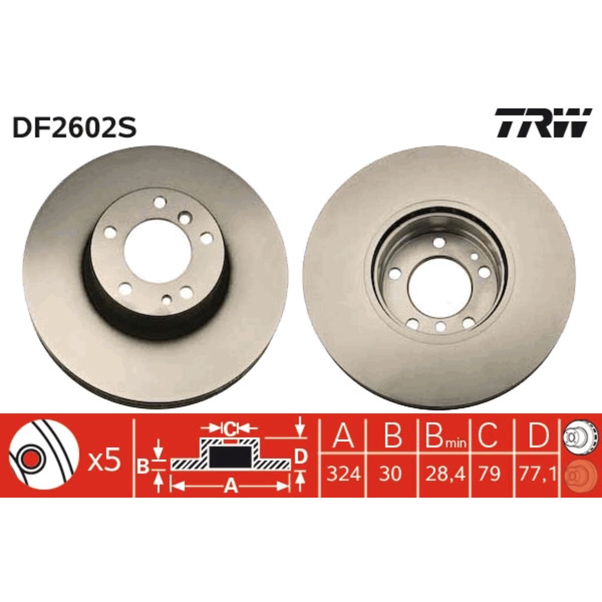 Jarrulevy TRW DF2602S