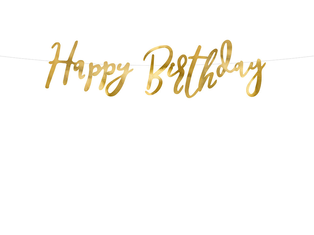 Viirinauha Happy Birthday Kulta Metallic