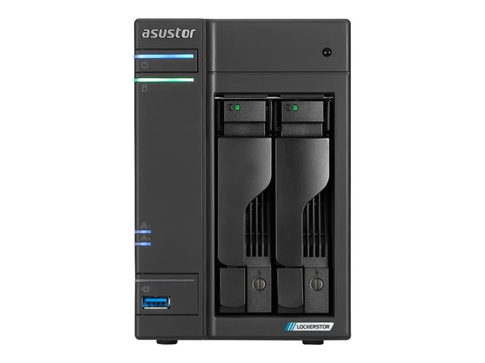 Asustor LOCKERSTOR 2 Gen2 + (AS6702T v2), NAS, pöytätietokone, Intel® Celeron®, N5105, 4 GB, DDR4