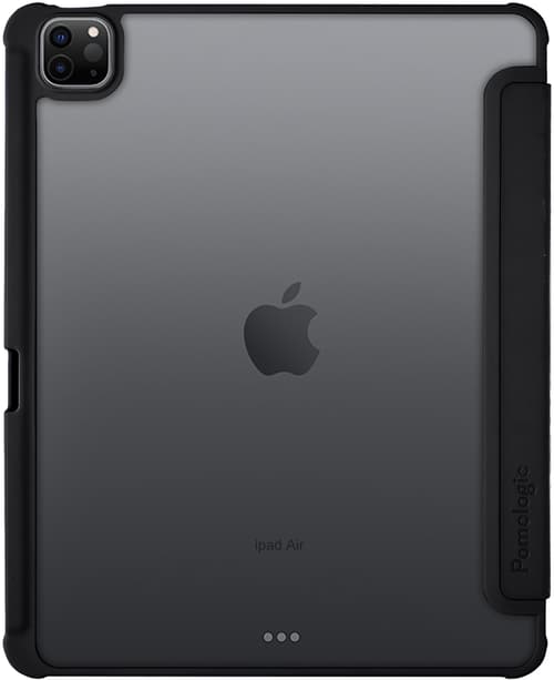 Pomologic Origami Case Ipad Air 13" (m2), Ipad Air 13" (m3), Ipad Air 13" (m4) Läpinäkyvä, Musta