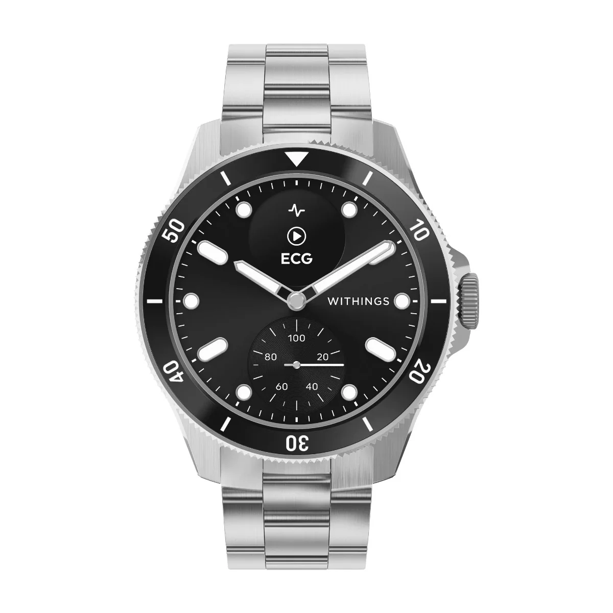 Withings Scanwatch Nova - kello, jossa EKG, pulssi, SPO2 ja lämpötilan mittaus sekä fyysisen aktiivisuuden ja unen mittaus (42mm, musta)