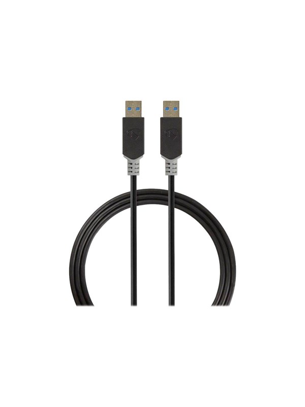 USB kaapeli | USB 3.2 Gen 1 | USB-A Uros | USB-A Uros | 5 Gbps | Kullattu | 2.00 m | Pyöreä | PVC | Antrasiitti | Laatikko