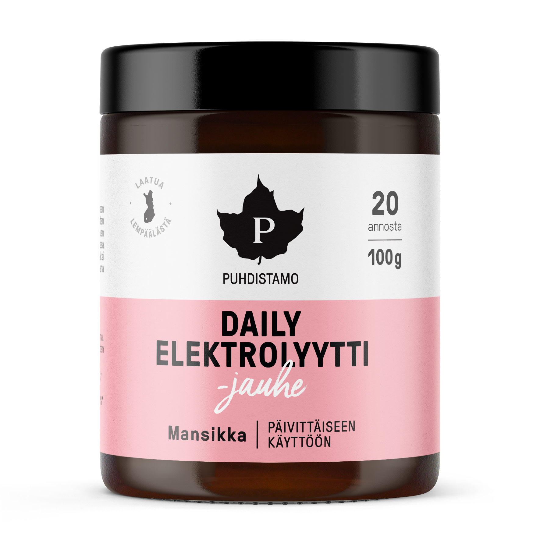 Puhdistamo Daily Elektrolyyttijauhe, mansikka  100g
