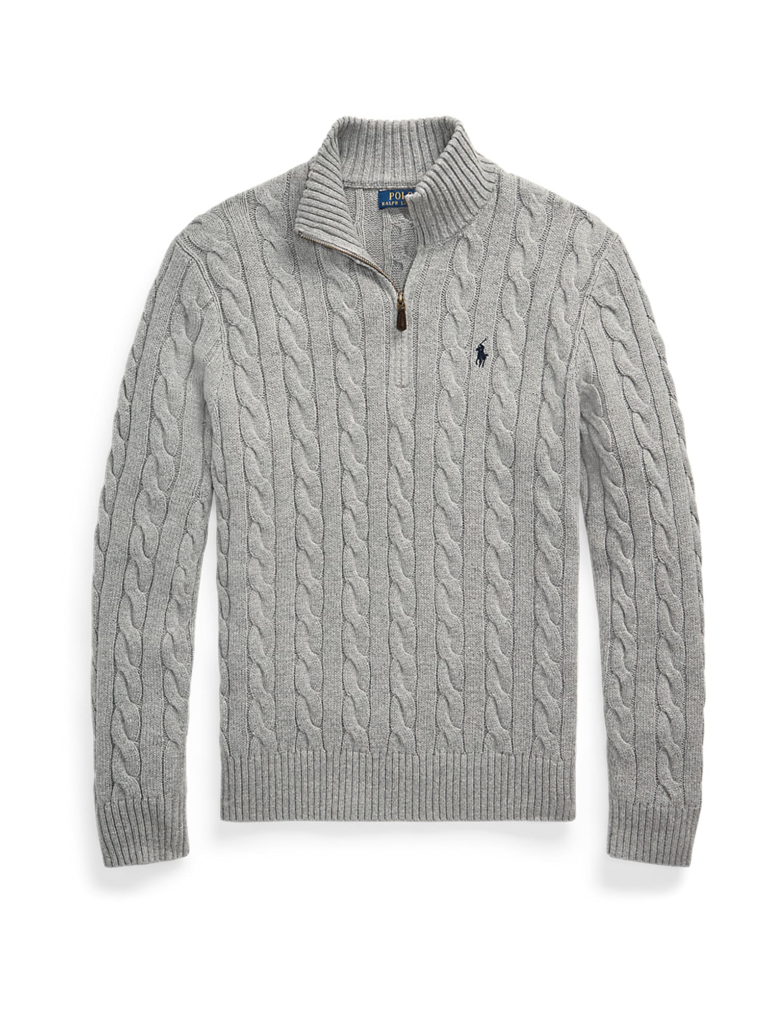 Neulepusero Polo Ralph Lauren PULL DEMI ZIP EN MAILLE TORSADEE EU XS