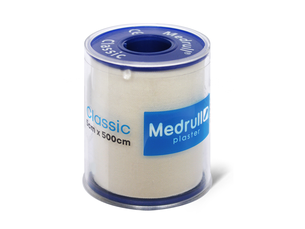 Medrull Classic kiinnelaastari valkoinen 5cmx500cm 1 kpl