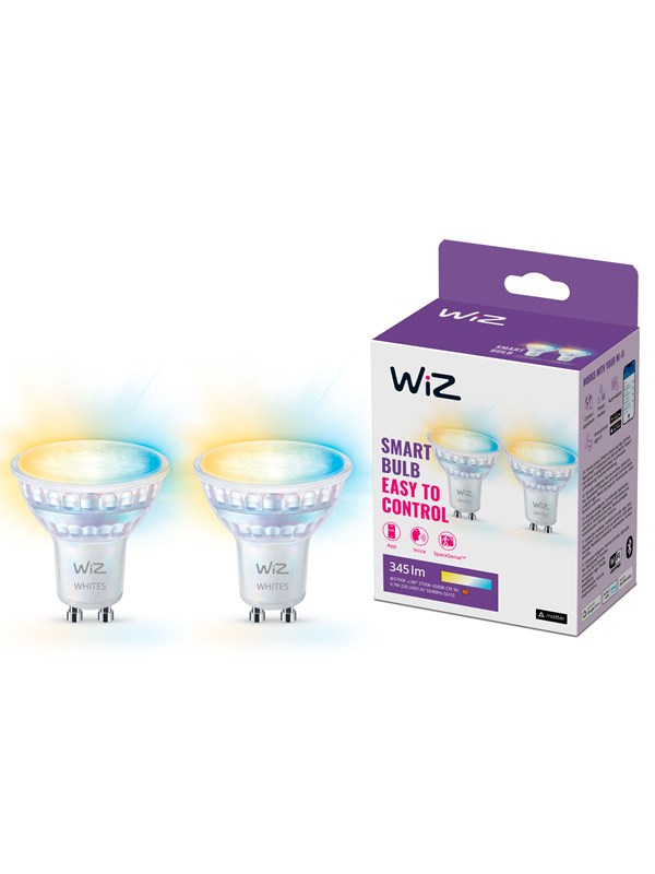 WiZ Tunable GU10-kohdelamppu, 2 kpl - Himmennettävä valkoinen LED-valo lämpimästä viileään