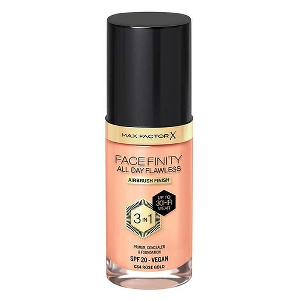 Max factor Koko päivän Flawless Facefinity 3 in 1 - Pitkäkestoinen meikkivoide 30 ml 64C Rose Gold