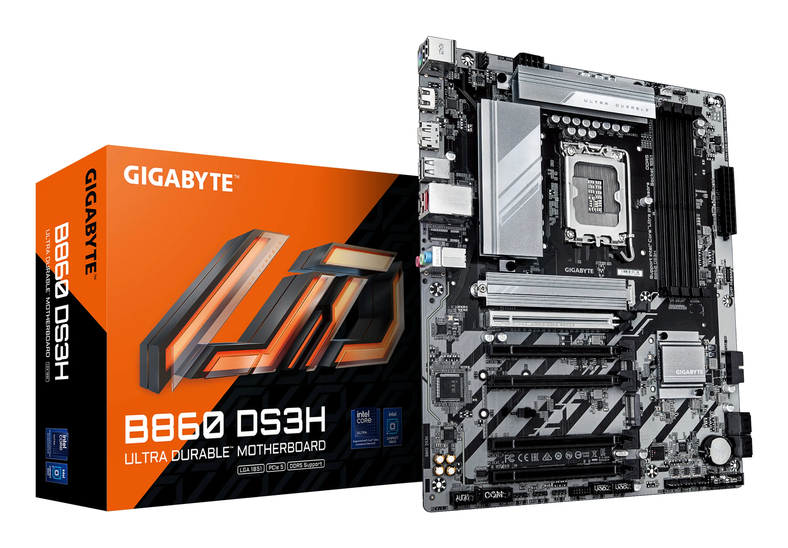 GIGABYTE B860 DS3H Emolevy - Intel B860 - Intel LGA1851 - DDR5 RAM - ATX