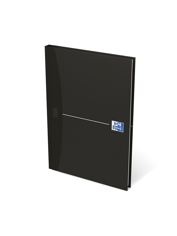 Oxford Office Essentials A5 Kovakantinen Casebound Notebook Ruled 192 Pages Musta