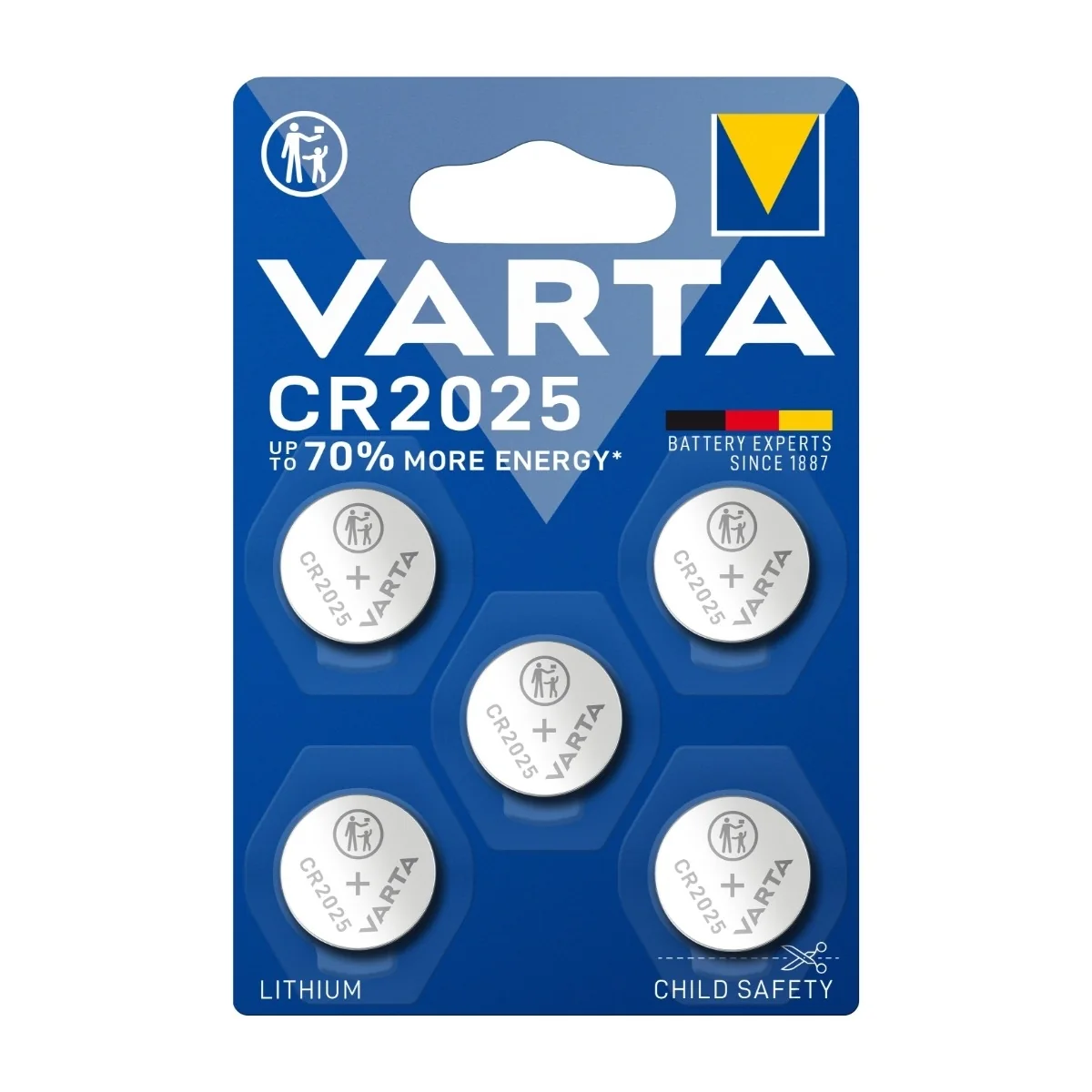 VARTA CR2025-nappiparisto, 5 kpl