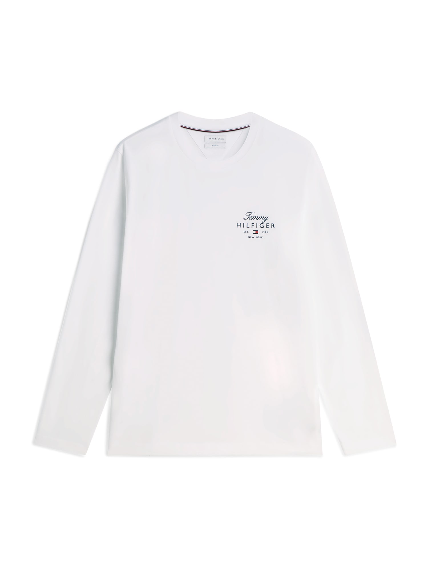 TOMMY HILFIGER Paita 'Logo Long Sleeve' punainen / musta / valkoinen