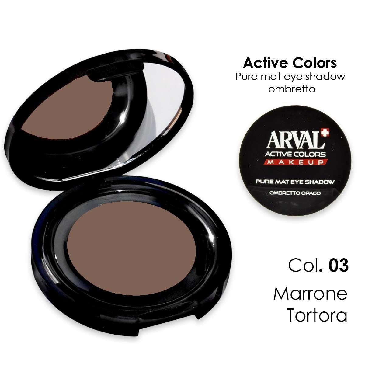 Arval Pure Mat Eye Shadow N. 03 - Ruskea Kyyhkynharmaa Matta Luomiväri