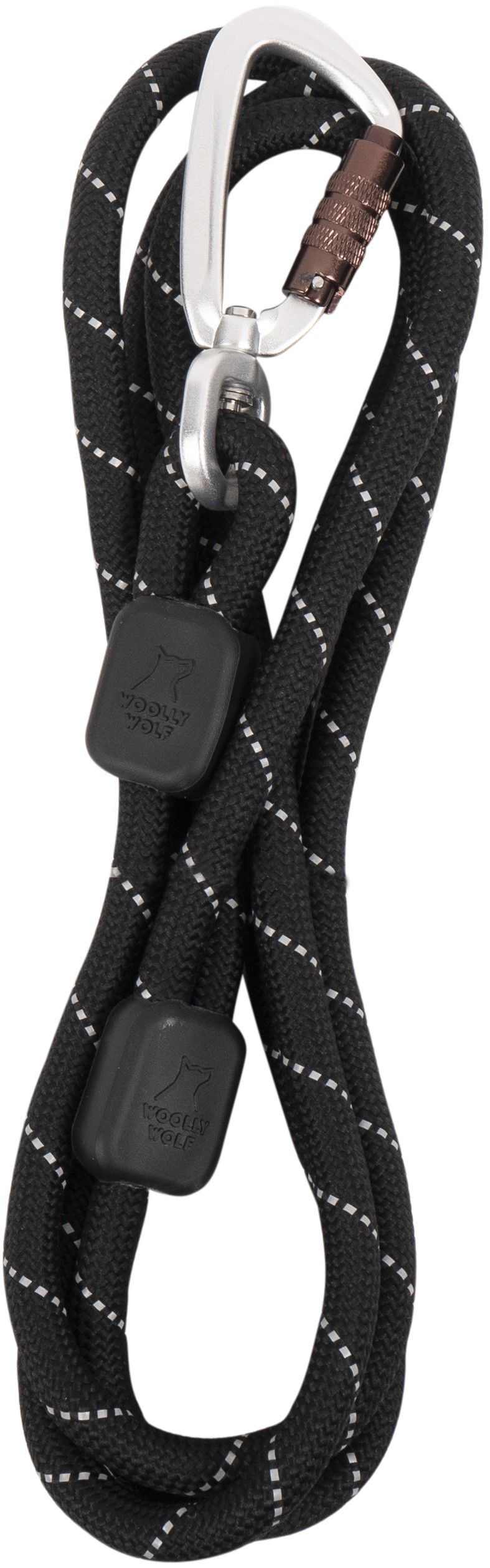 Woolly Wolf - Rope Leash Black - 180 cm - 10mm