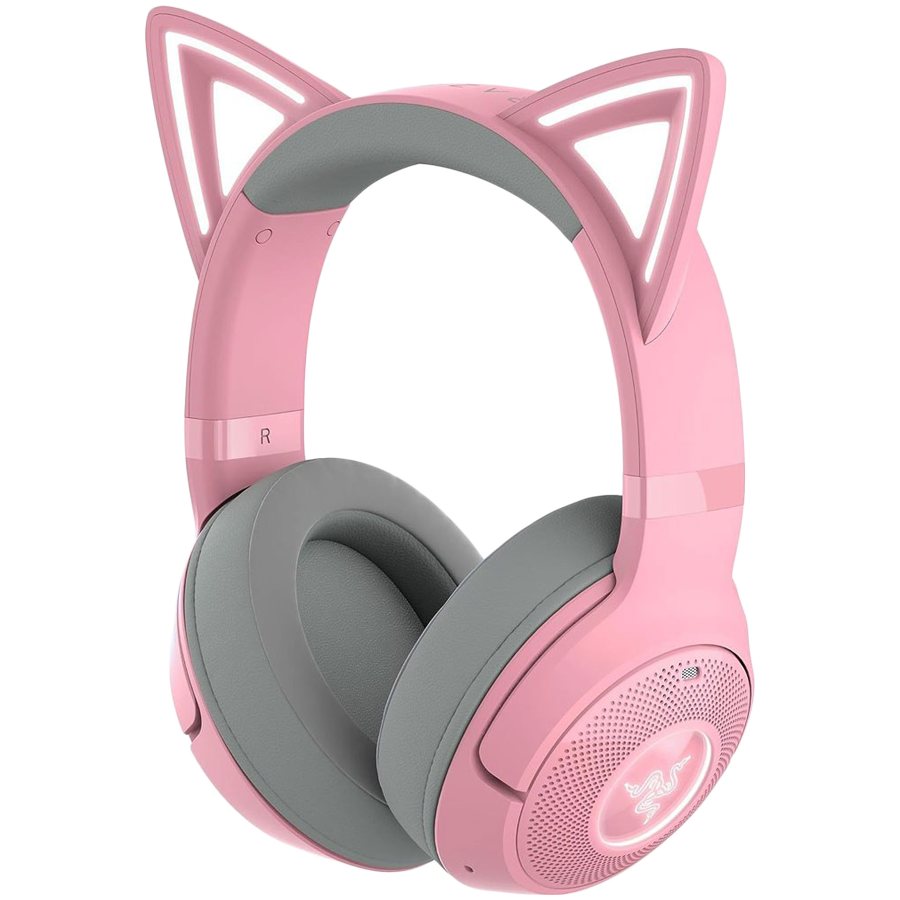 Razer Kraken Kitty V2 BT, Langaton, Pelaaminen, 20 - 20000 Hz, 350 g, Kuulokkeet, Vaaleanpunainen