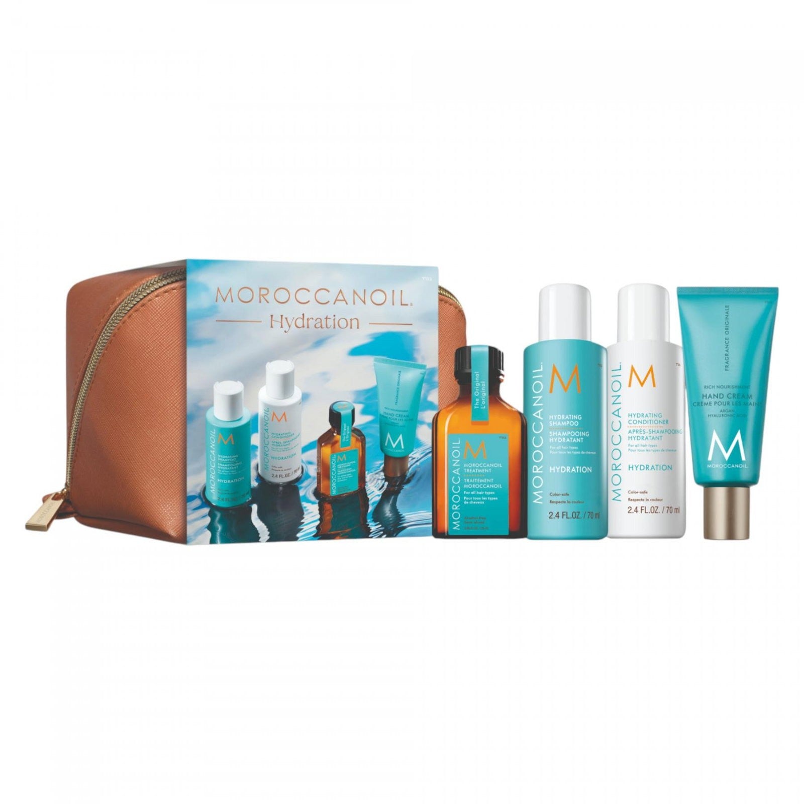Moroccanoil Hydration matkapakkaus ravitseva ja kosteuttava kosmetiikkapussi 1 kpl