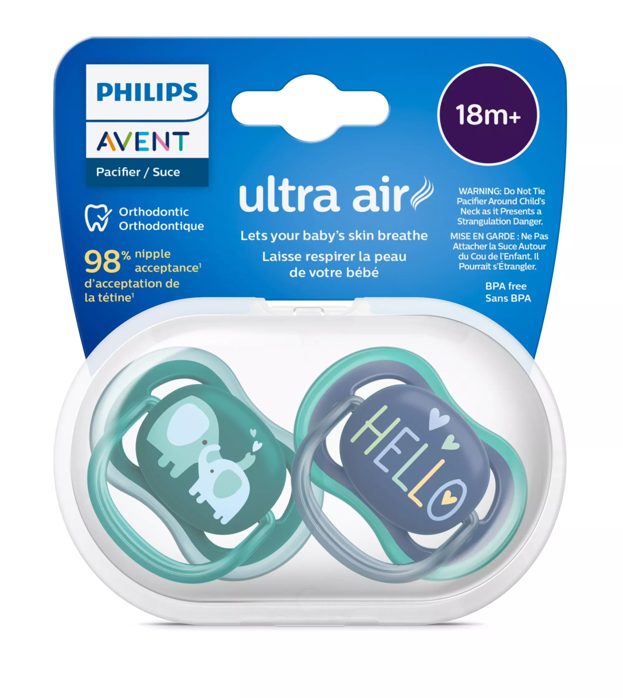 Philips Avent Ultra Air 18+ kk Baby Boy Elephant -design Tutit – 2 kpl