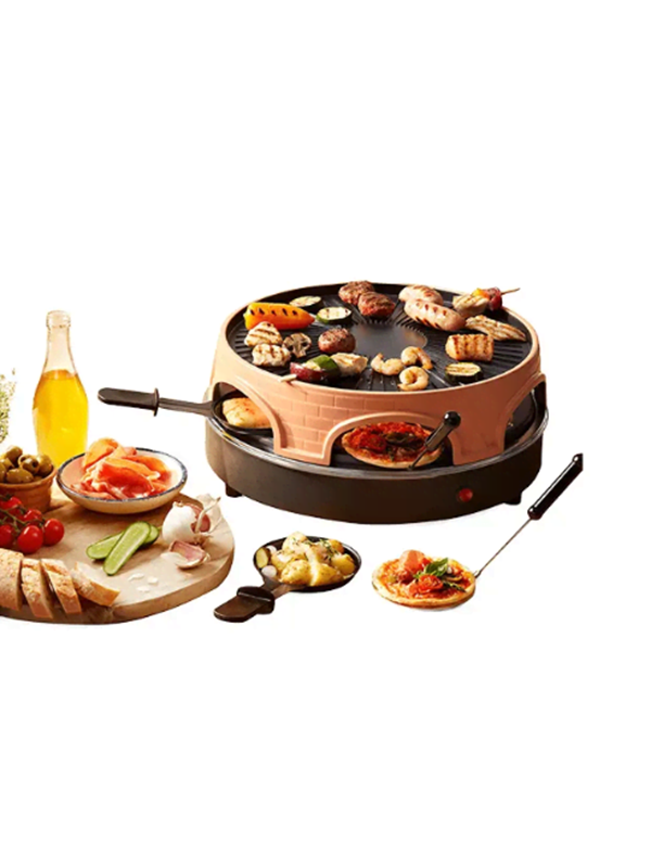 Emerio PO-113255.4 - pizza oven/raclette - terracotta Oranssi