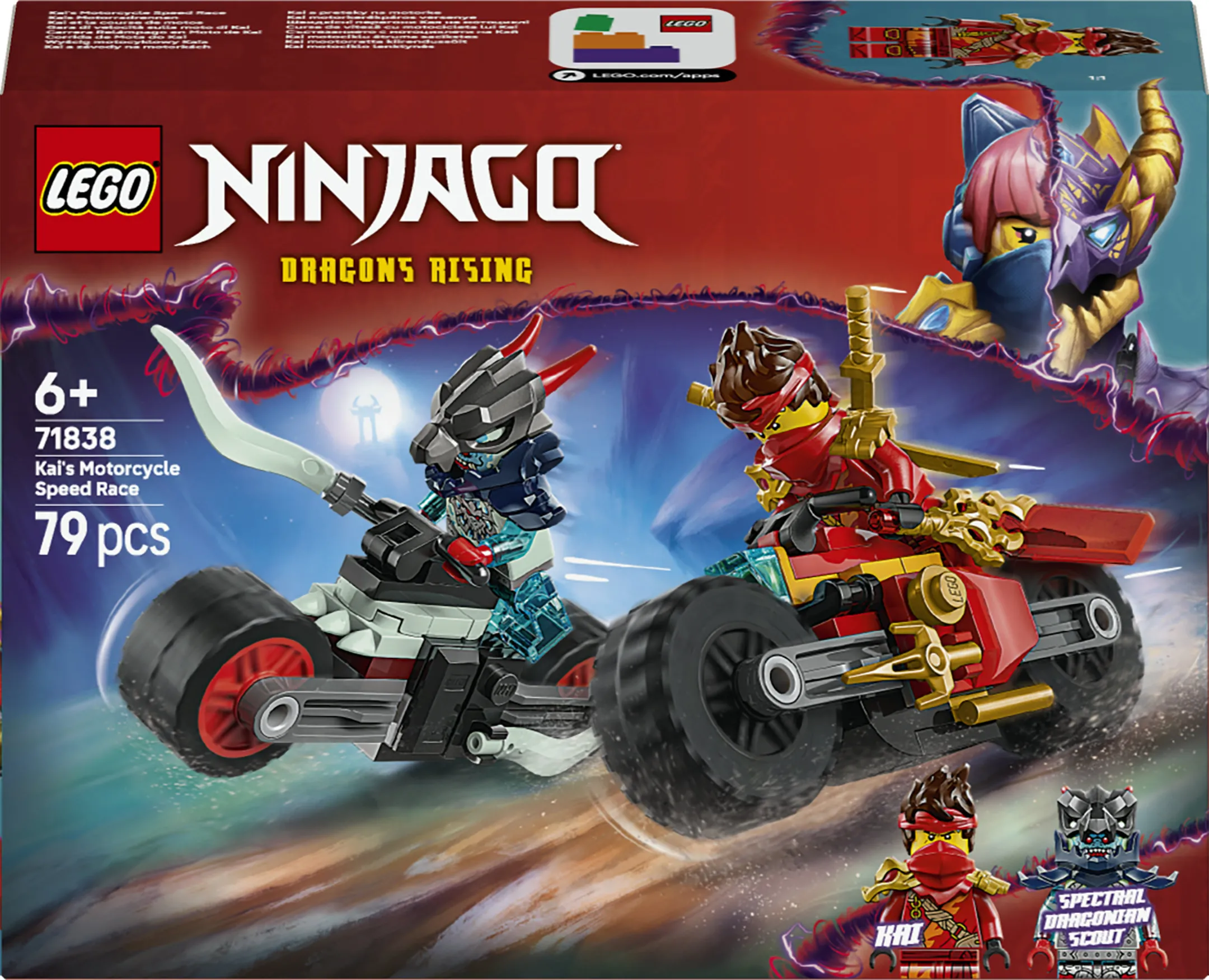 LEGO Ninjago 71838 Kain vauhdikas moottoripyöräkisa