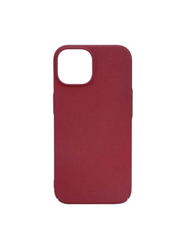 Essentials iPhone 15 sand bursted back cover, burgundy