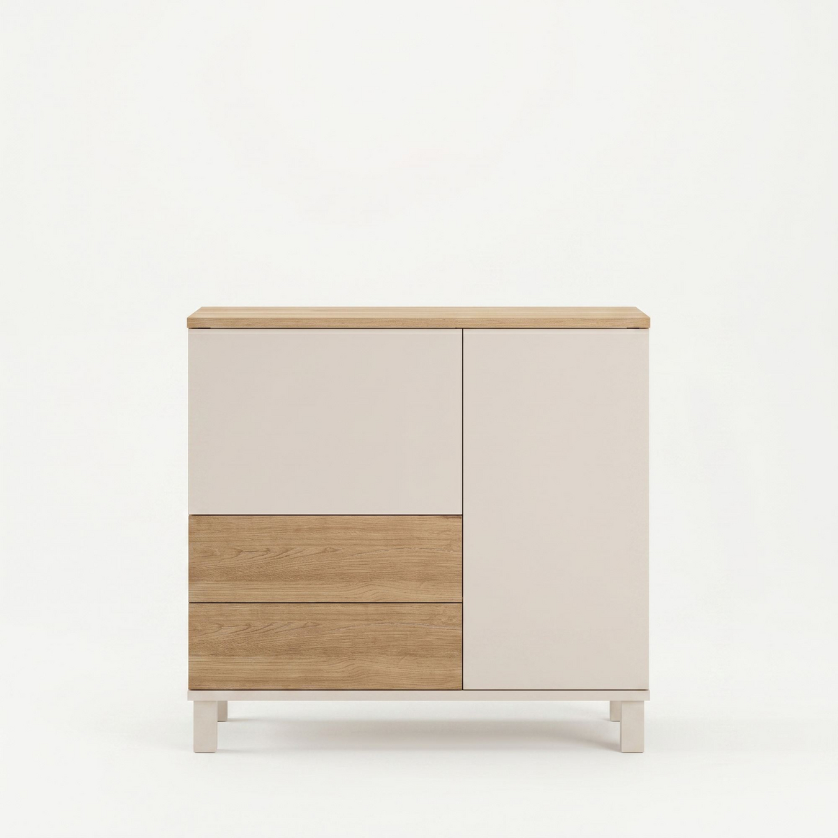 Norda Design Monikäyttökaappi Mood, hiekka/tammi, 35 × 87,2 × 82,4 cm