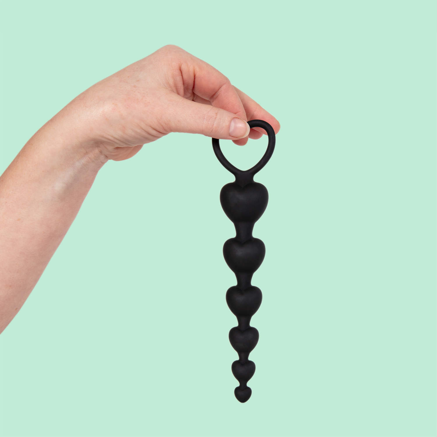 Black Silicone Anal Beads 19 cm Anaali helmet