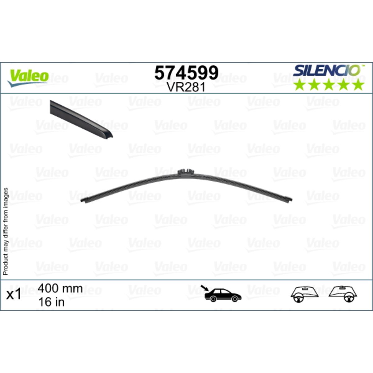 Takalasin pyyhkijä VALEO 574599