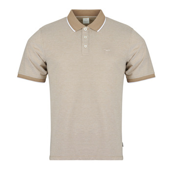 JACK & JONES Paita 'JPRBLUALVES' cappuccino / vaaleanruskea / valkoinen