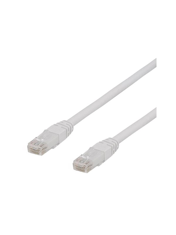 DELTACO U/UTP Cat6a laitekaapeli, Delta-sert., LSZH, 0,3m, valkoinen