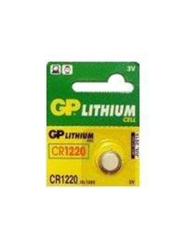 GP Lithium Cell Battery CR1220/DL1220, 3V, 1-pack