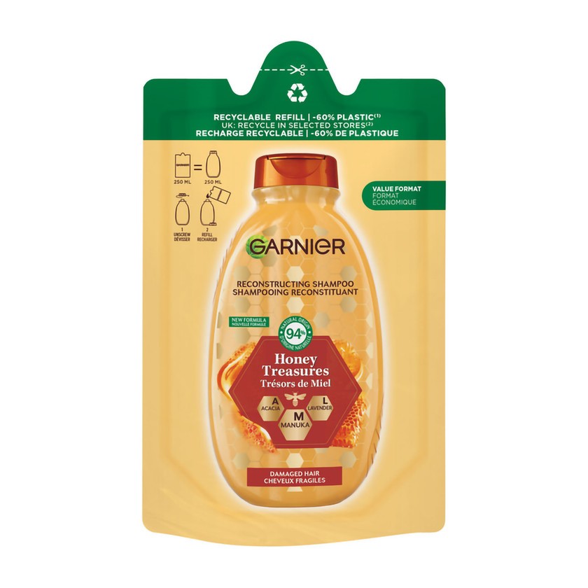 Garnier Shampoo Täyttöpakkaus 250 ml Hunaja