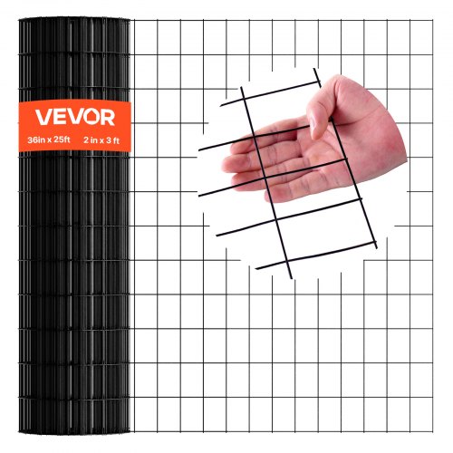 VEVOR Hardware Cloth 91cm x 7.62m, 2 x 3 in Mesh 16 Gauge Galvanized Wire Mesh Roll, Weather-Resistant Vinyl Coated Chicken Wire Fencing, Heavy Duty Welded Garden Plant Fencing for Rabbit Cage Snake
