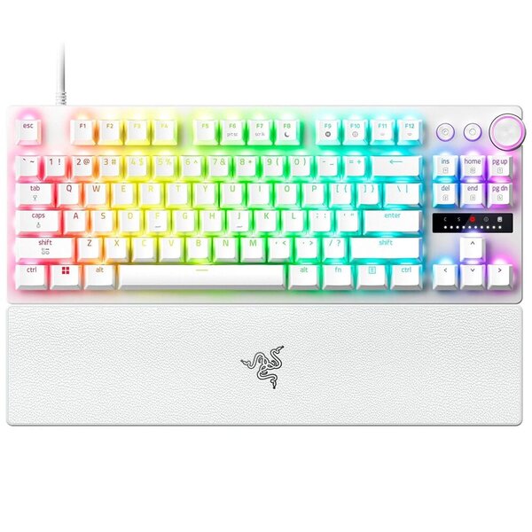 Razer Huntsman V3 Pro TKL 8Khz - Analog Optical Gen-2 - Pelinäppäimistö - ilman numpadia - Englanti (US) - Valkoinen