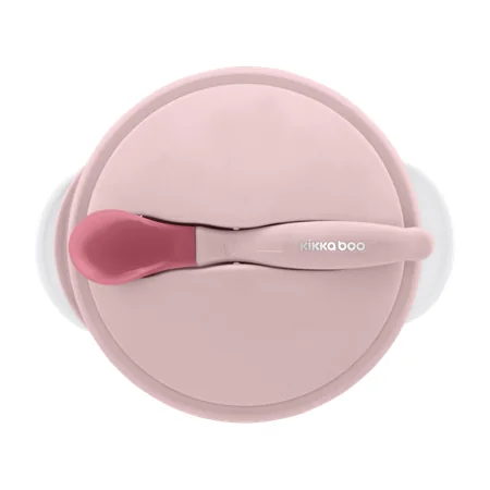 Kikka Boo Suction Bowl With Heat Sensing Spoon – Vaaleanpunainen