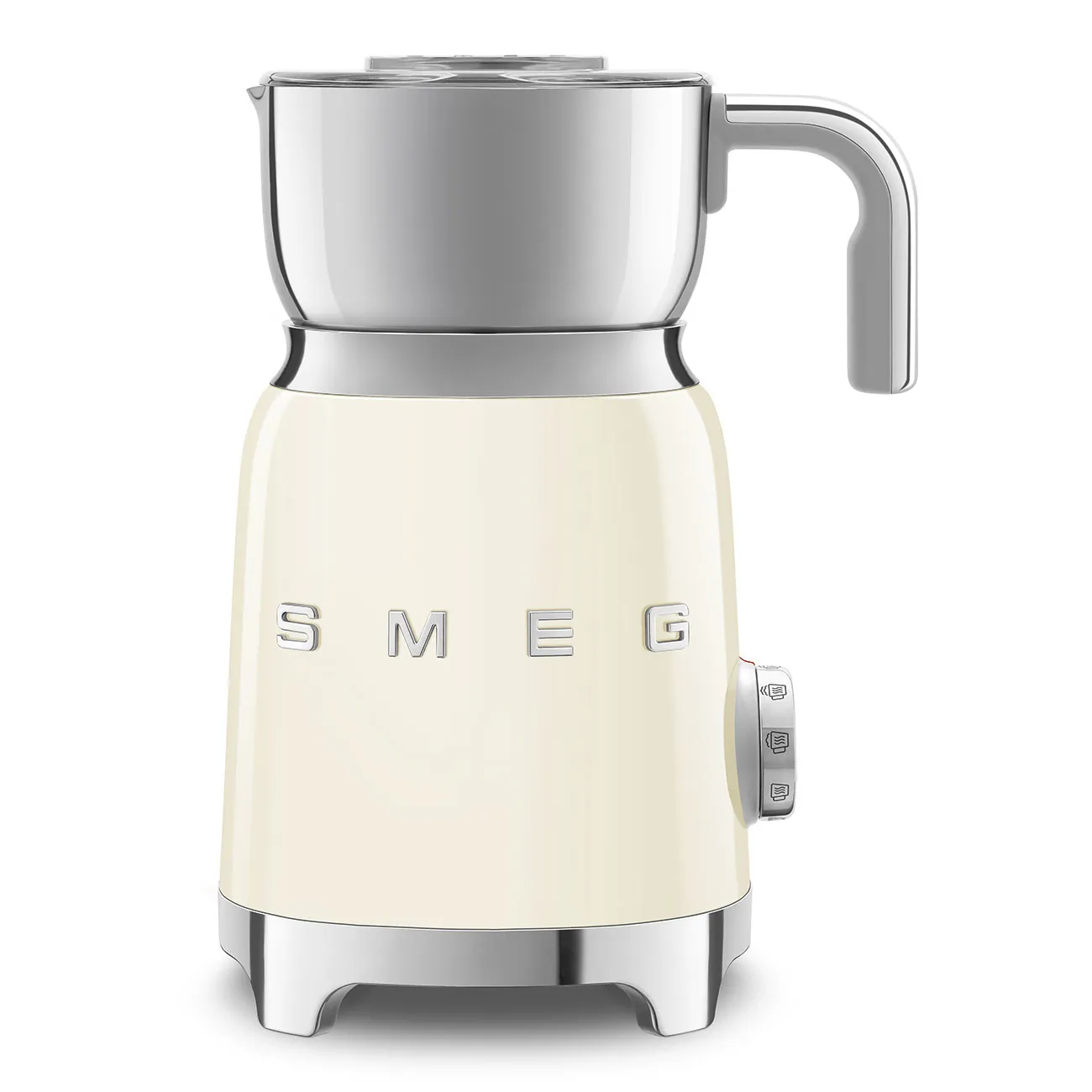 Smeg 50-luvun tyyli MFF11CREU Kermanvärinen, Automaattinen maidonvaahdotin/-lämmitin, Kerman väri, Ruostumaton teräs, 250 ml, 0,6 L, Kuuma ja kylmä