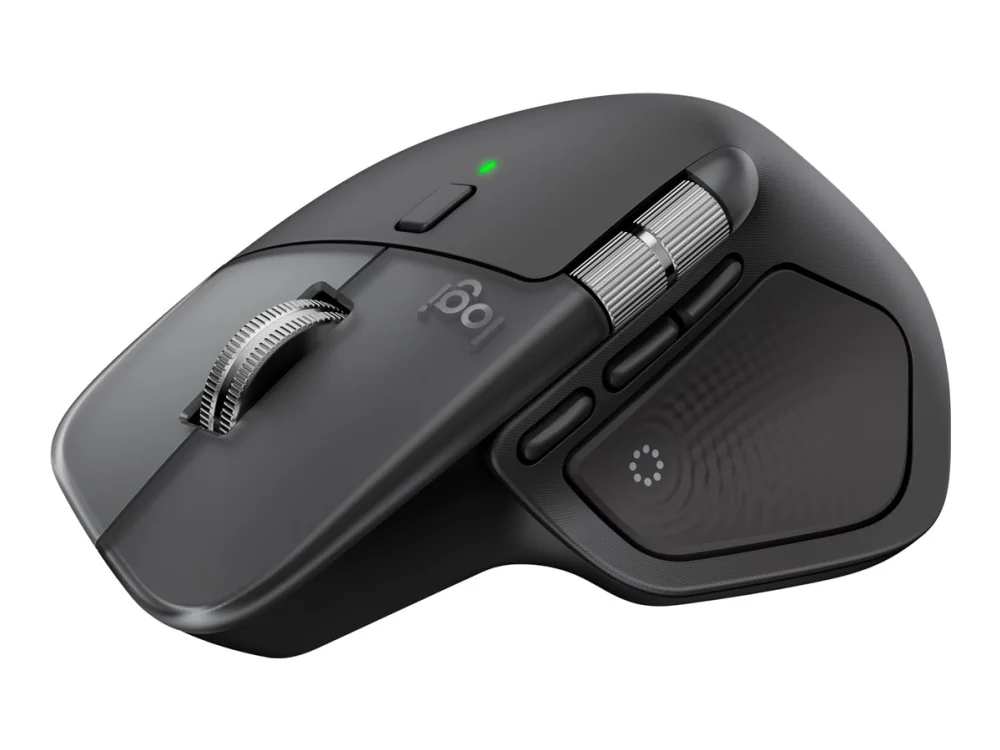 Logitech MX Master 4 for Mac, Oikeakätinen, Laser, Bluetooth, 8000 DPI, Hopea