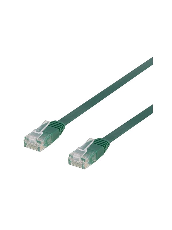 Deltaco Cat6 UTP RJ45 0.5m -verkkokaapeli, vihreä
