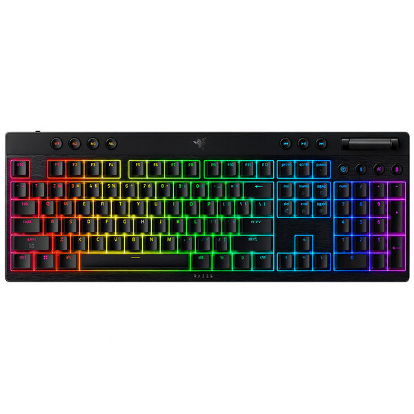 Razer BlackWidow V4 Low-Profile HyperSpeed - Pelinäppäimistö - Englanti (US) - Musta