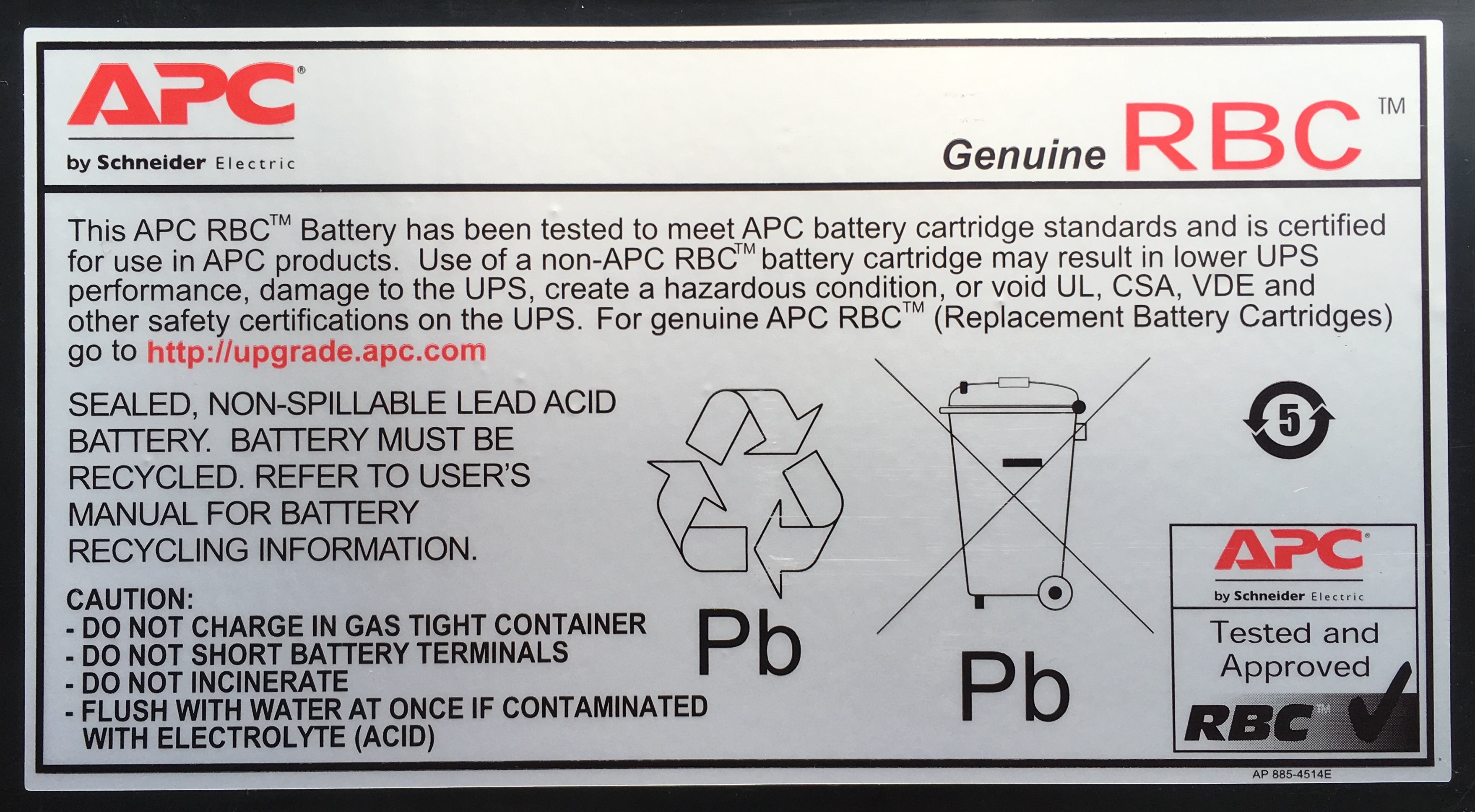 Apc Replacement Battery Cartridge #5