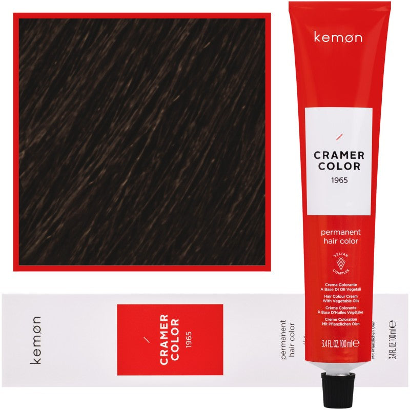 Kemon Cramer Color – Kermanvärinen hiusmaali kookosöljyllä, 100 ml 5.08 | Vaalea pohjoismainen luonnonruskea