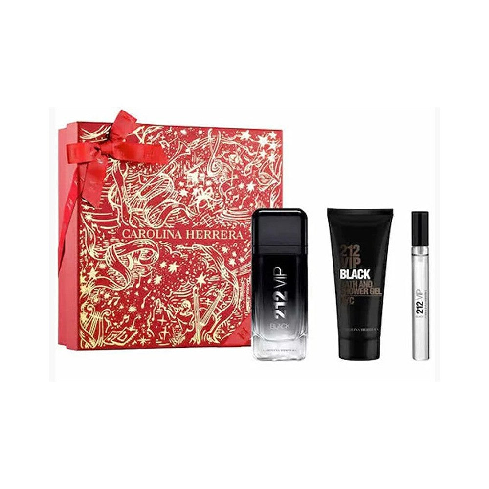 Carolina Herrera 212 Vip Black miesten Eau De Perfume Spray Setti 100 ml 3 kpl